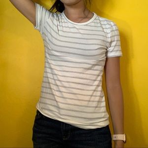 H&M Black and White Striped Tee